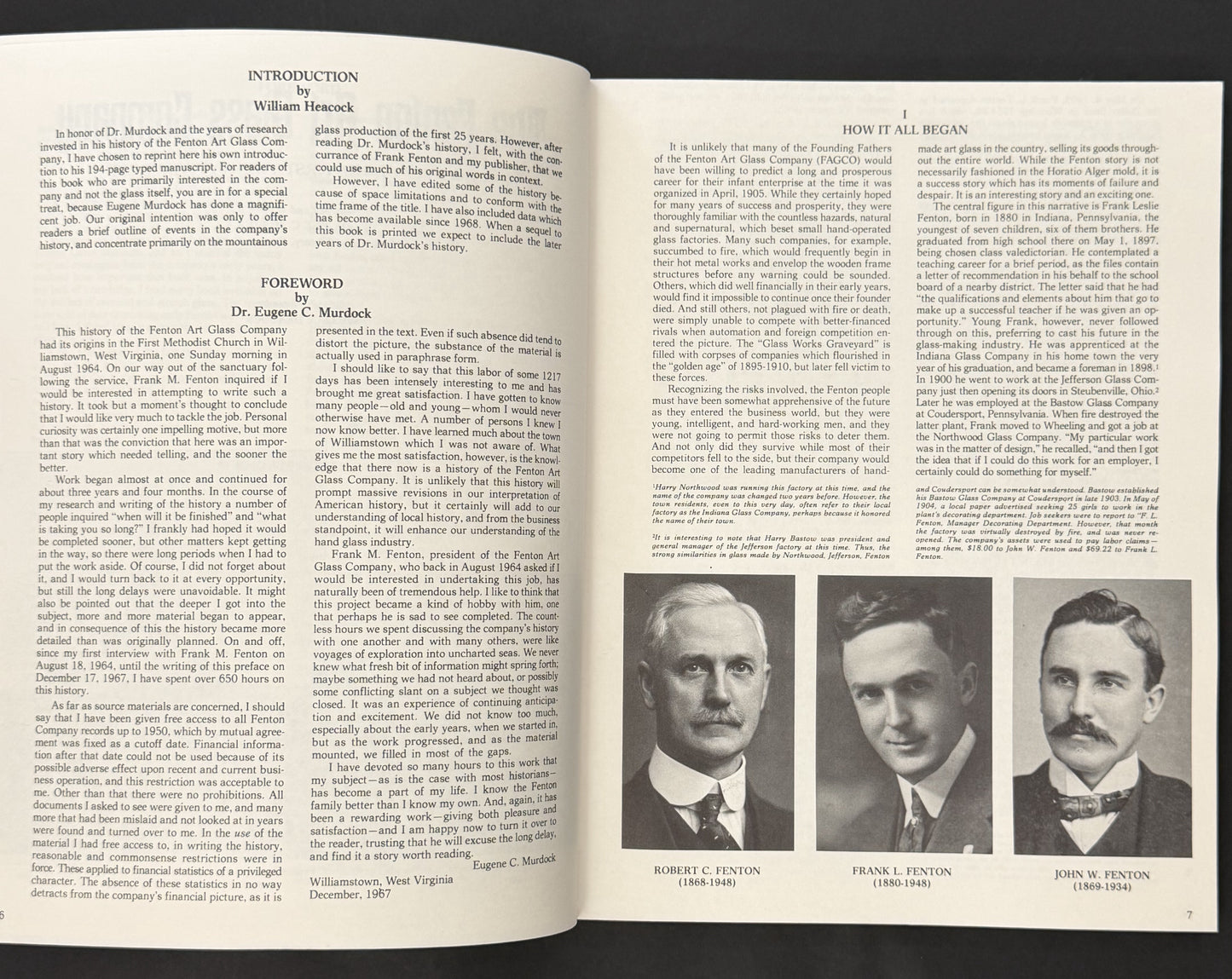 Fenton Glass: The First Twenty-five years by William Heacock
