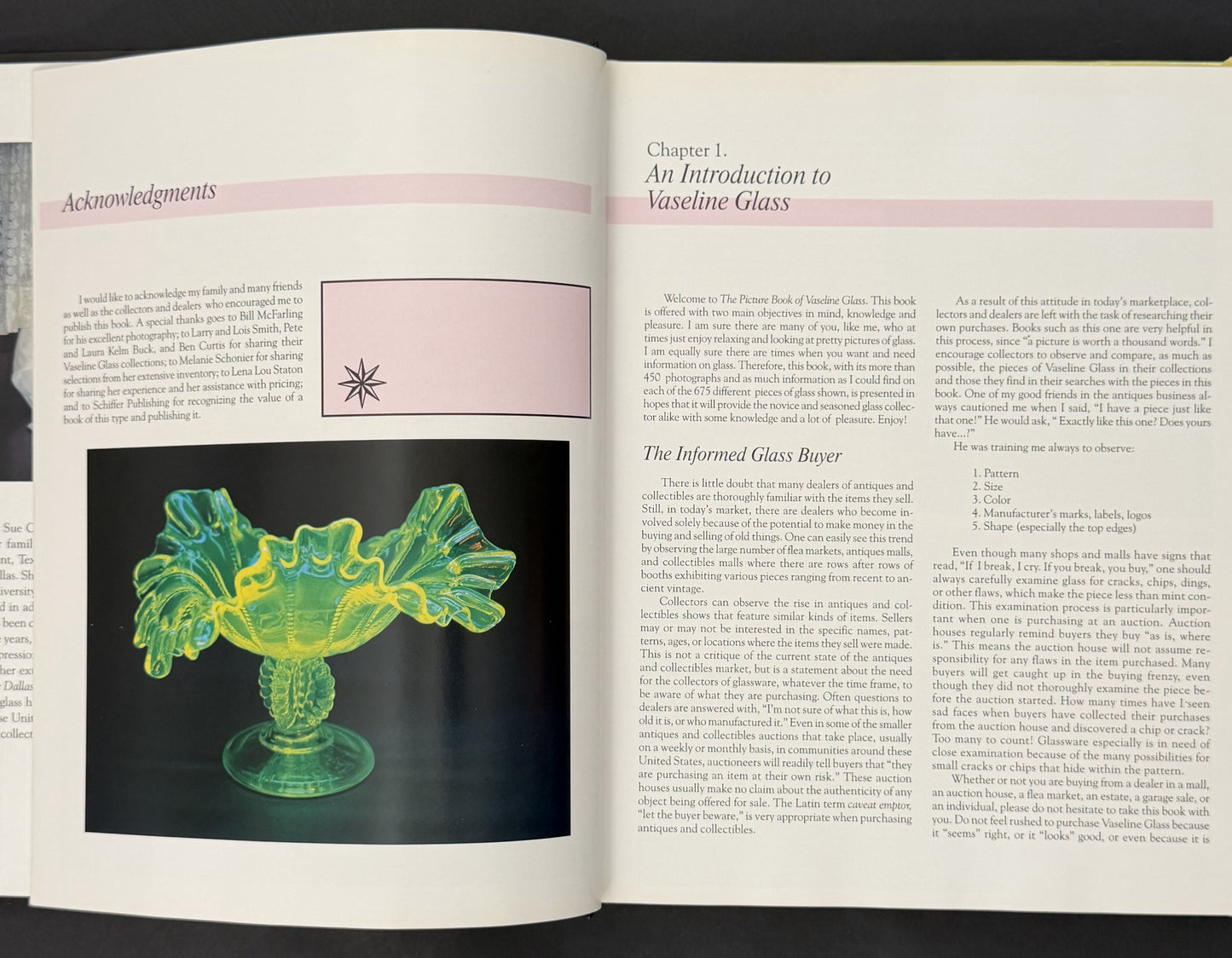 The Picture Book of Vaseline Glass by Sue C. Davis