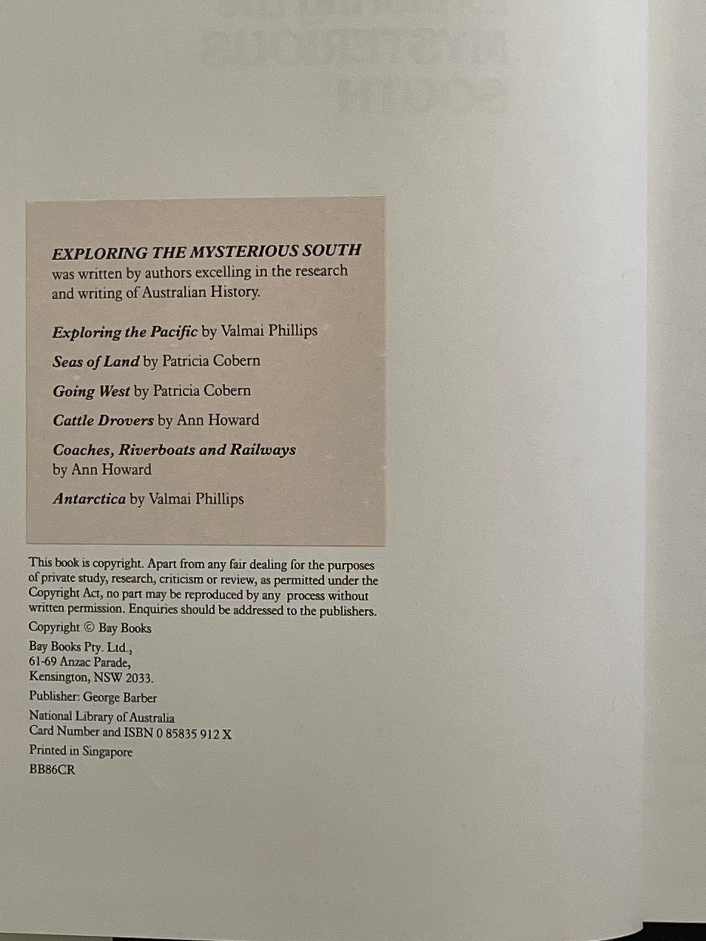 Exploring the Mysterious South by Valmai Phillips, Patricia Cobern, Ann Howard