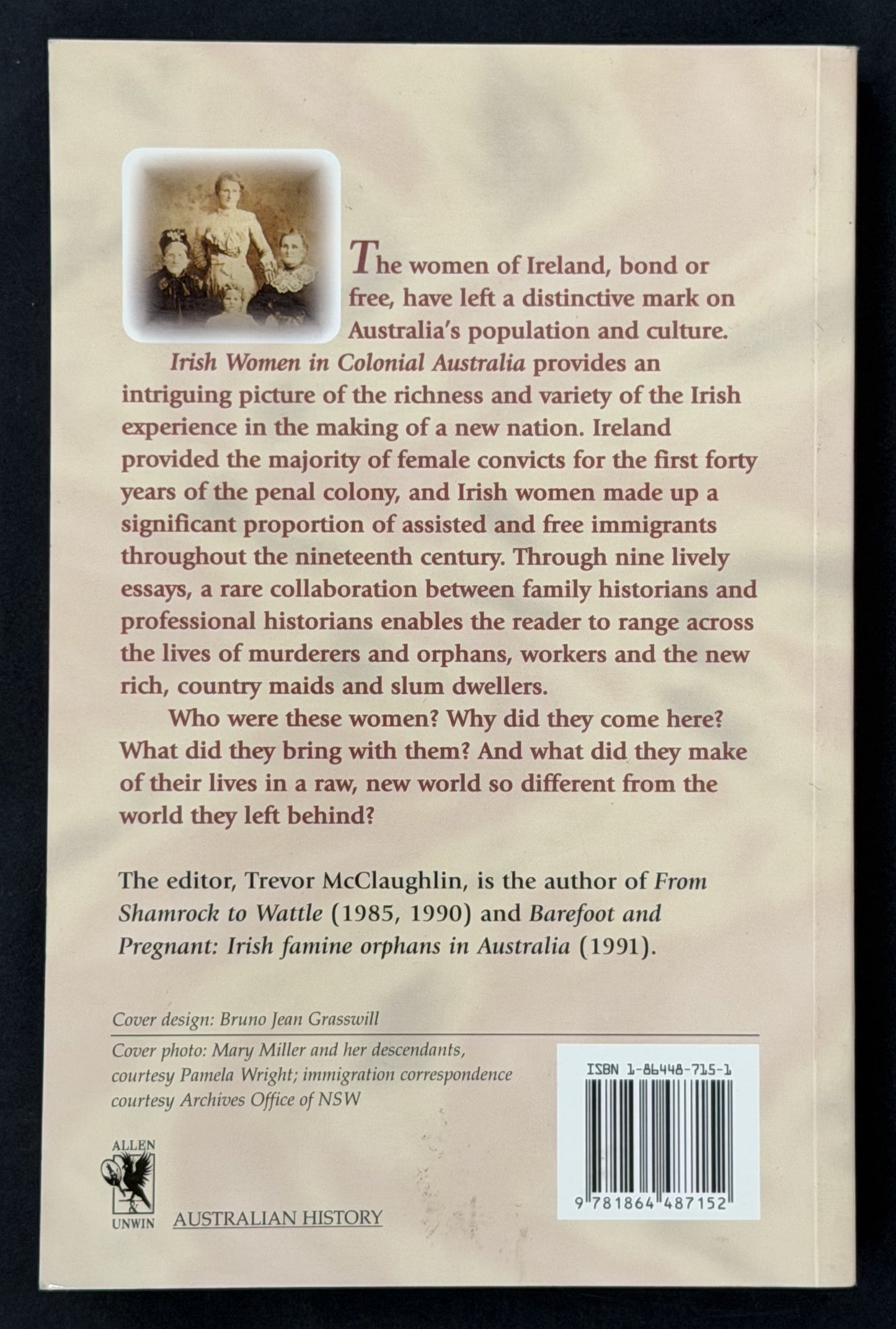 Irish Women in Colonial Australia by Trevor McClaughlin