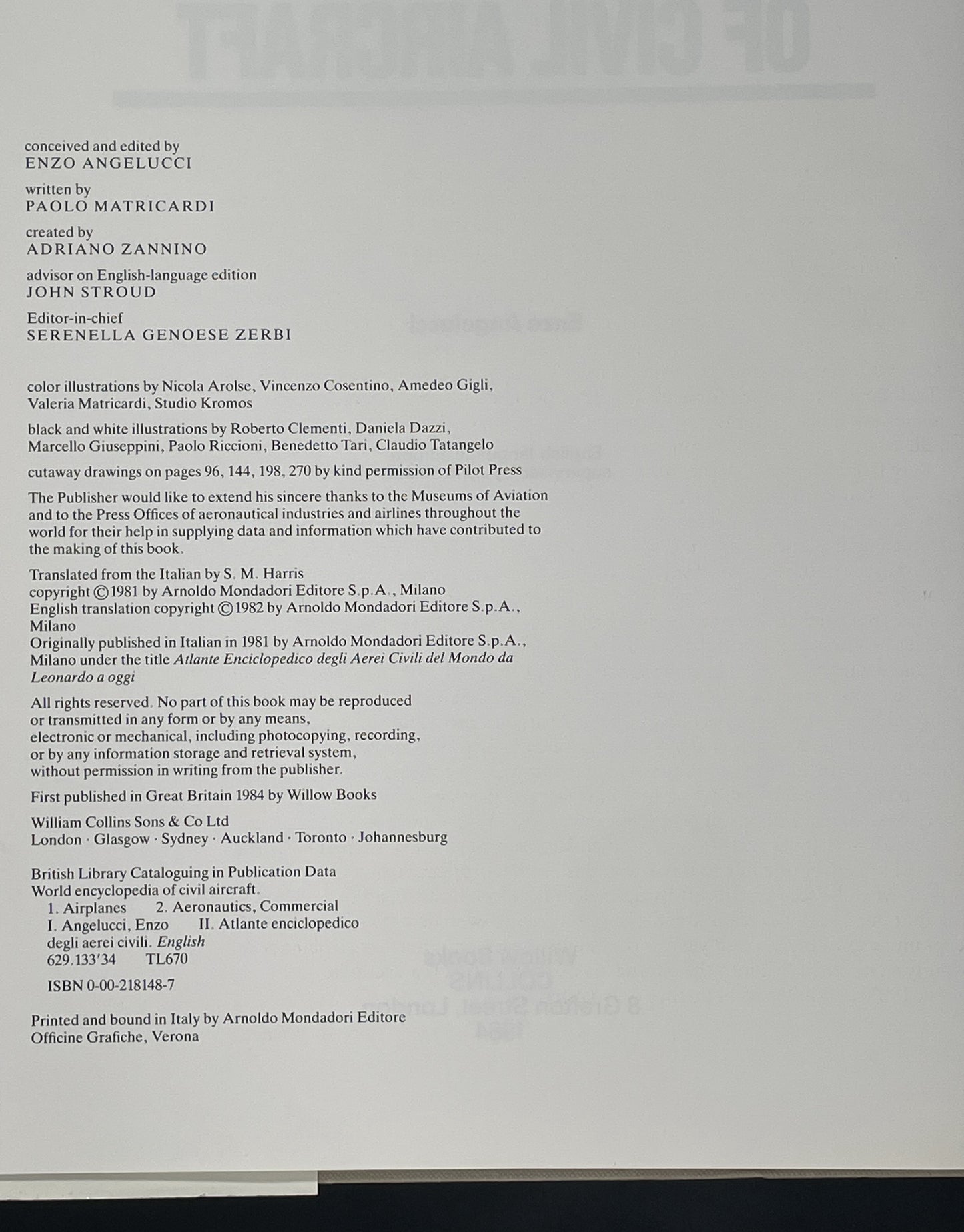 World Encyclopedia of Civil Aircraft by Enzo Angelucci, John Stroud