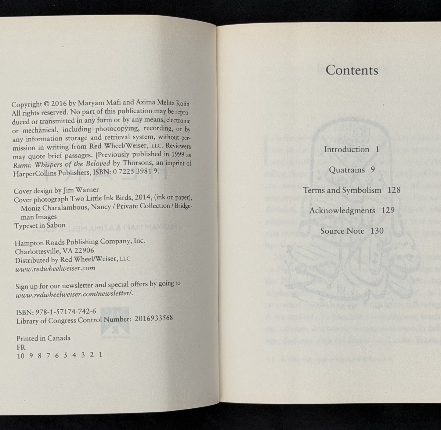 Rumi's Little Book of the Heart by Maryam Mafi & Azima Melita Kolin