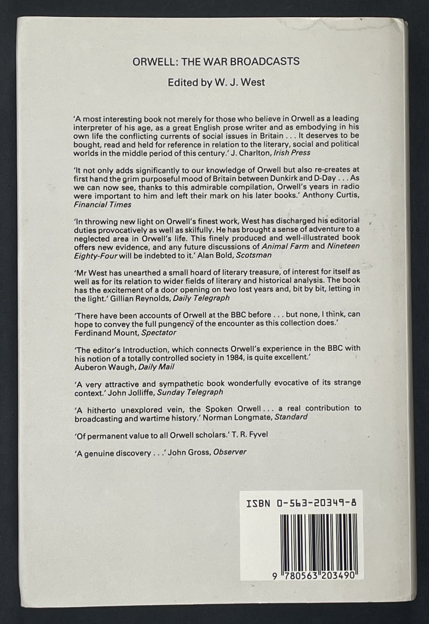 Orwell, the War Commentaries by George Orwell
