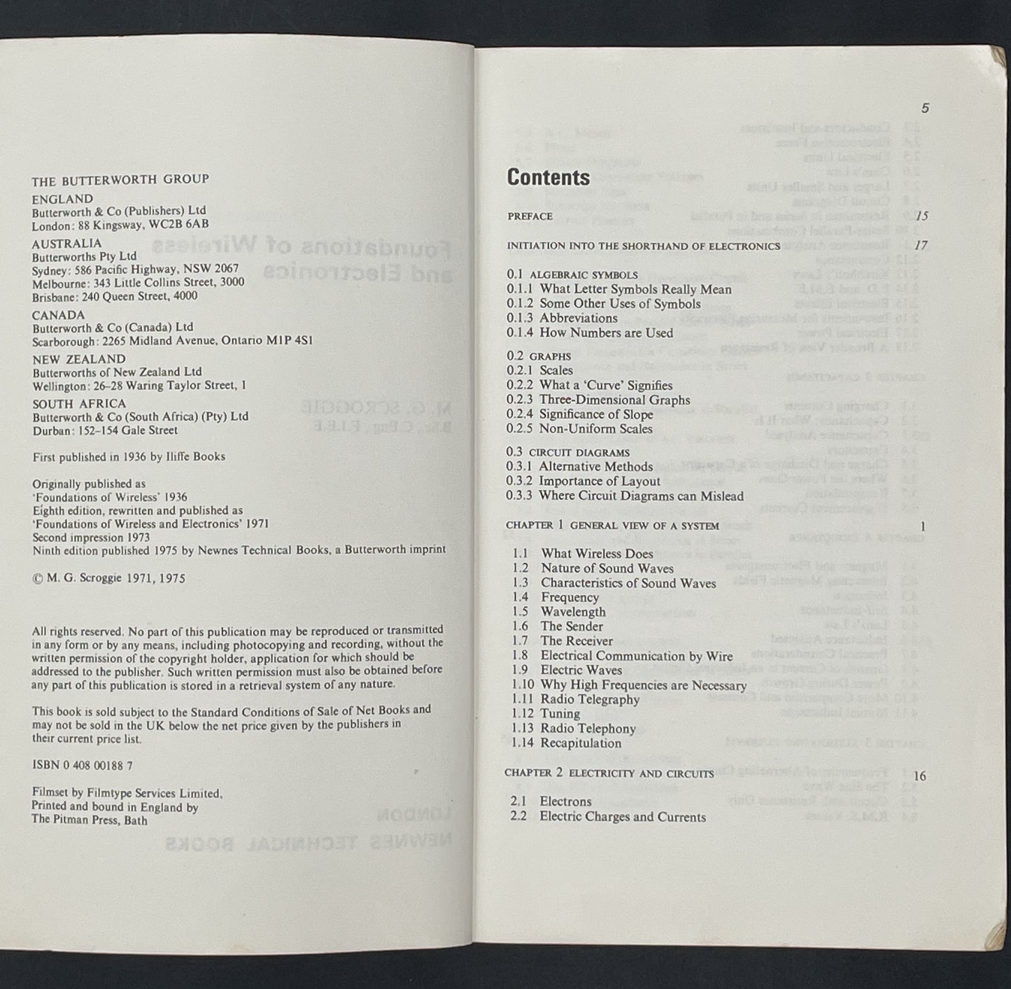 Foundations of Wireless and Electronics by M. G. Scroggie