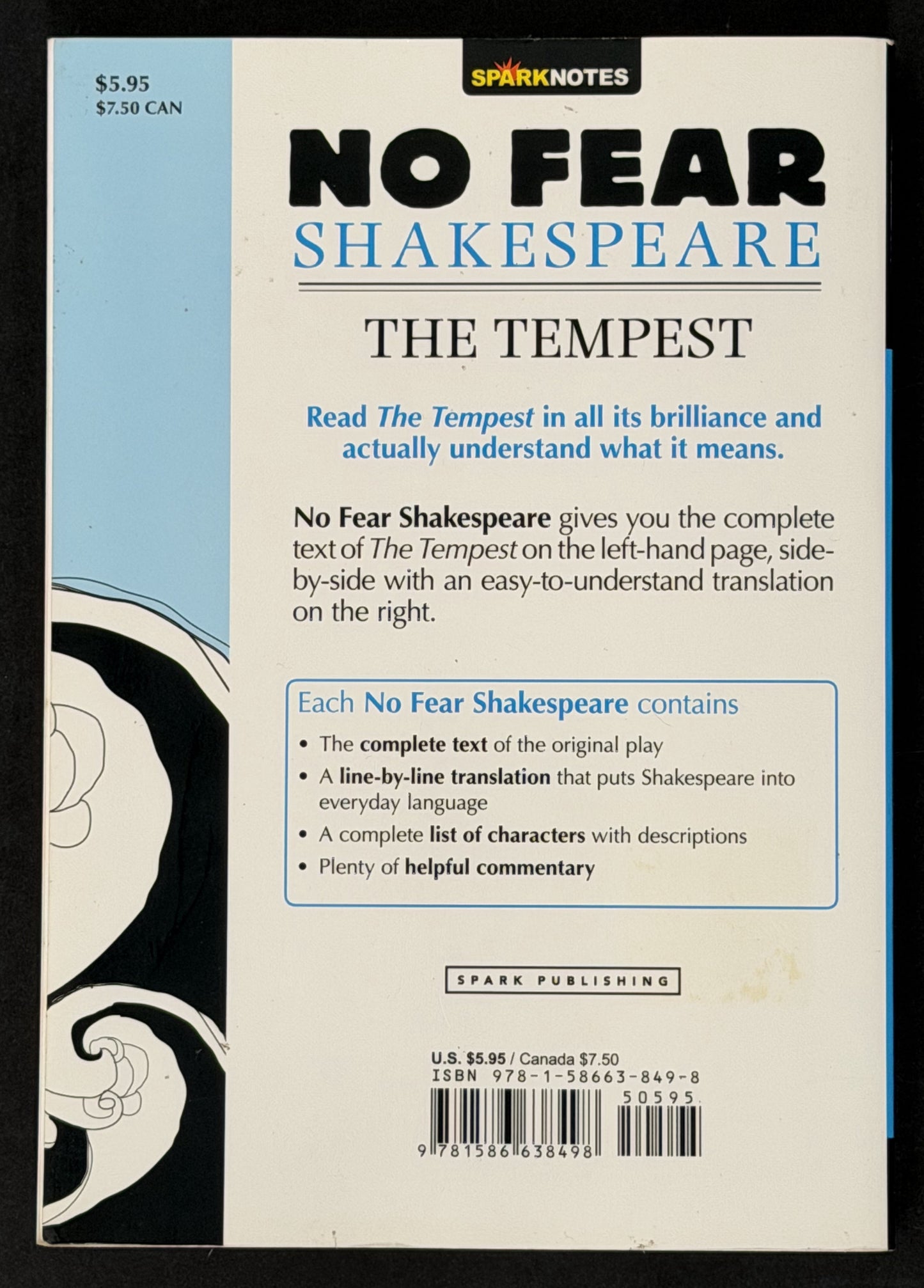 No Fear : The Tempest by Sparknotes Editors