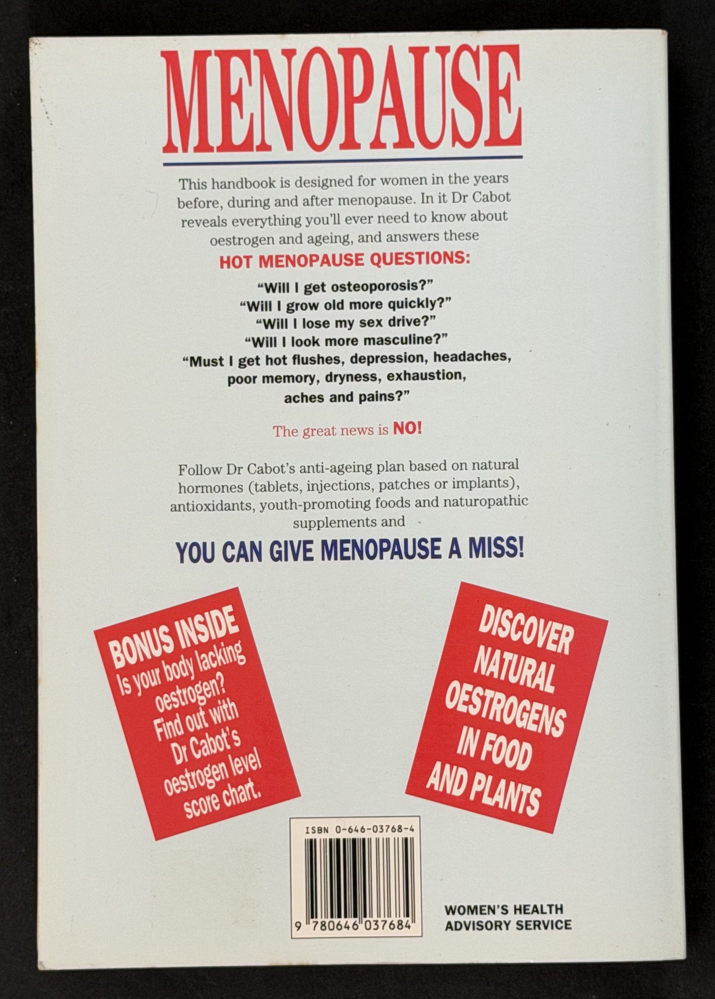 Menopause by Sandra Cabot
