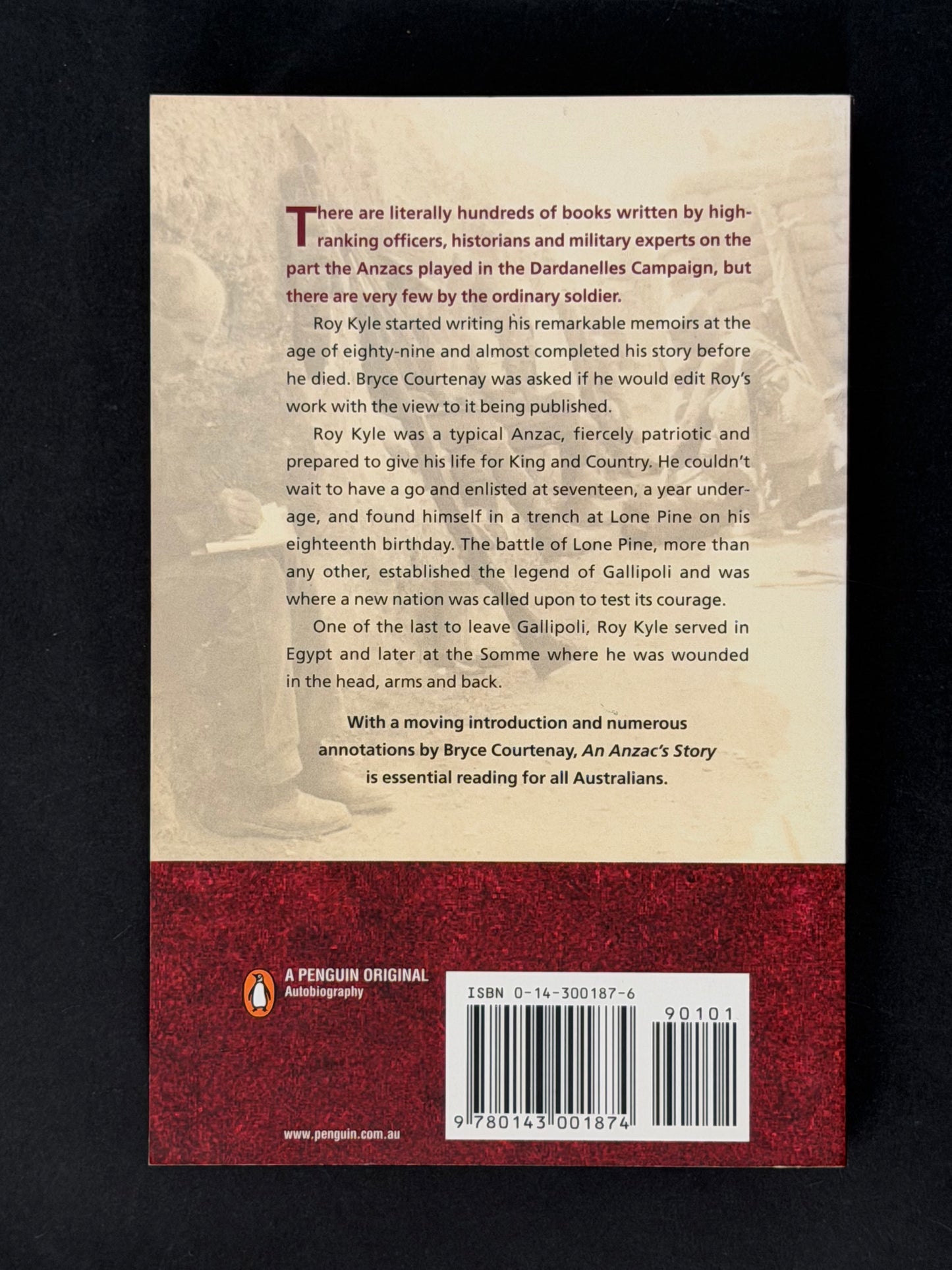 An Anzac's Story by Roy Kyle, Bryce Courtenay