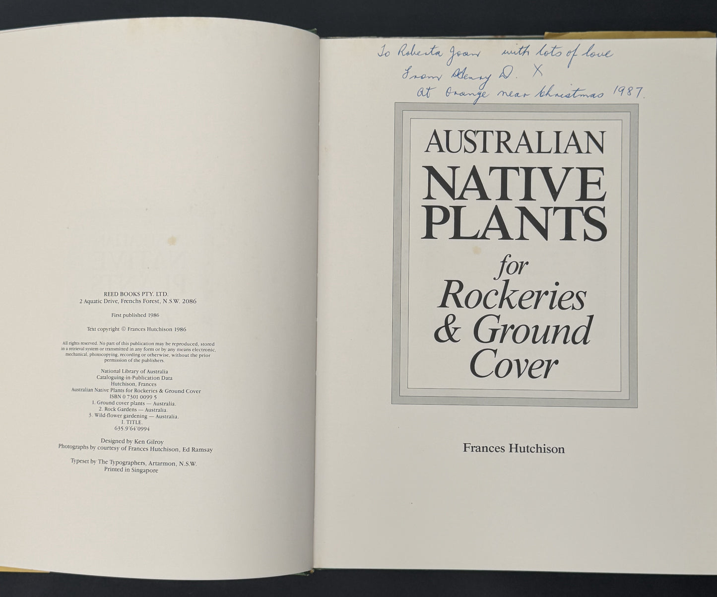 Australian Native Plants for Rockeries & Ground Cover by Frances Hutchison
