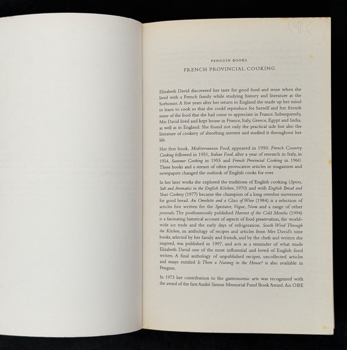 French Provincial Cooking by Elizabeth David
