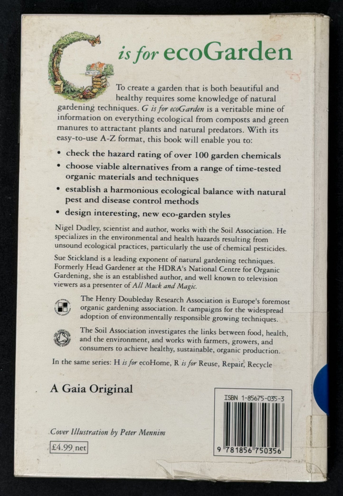 G is for EcoGarden by Nigel Dudley, Sue Stickland