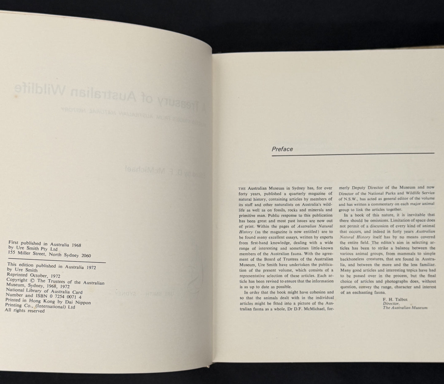 A Treasury of Australian Wildlife by Donald F. McMichael