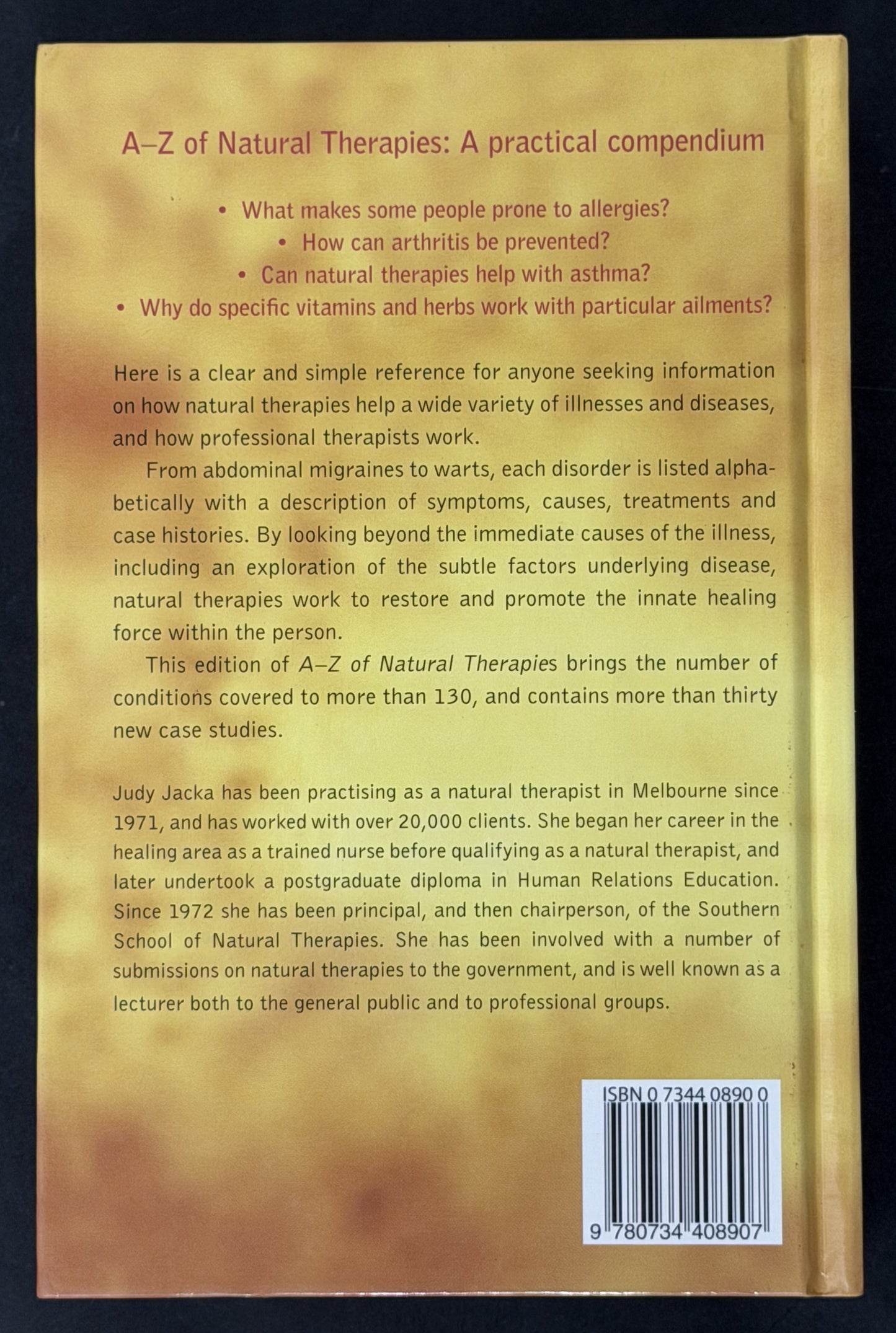 A-Z of Natural Therapies by Judy Jacka