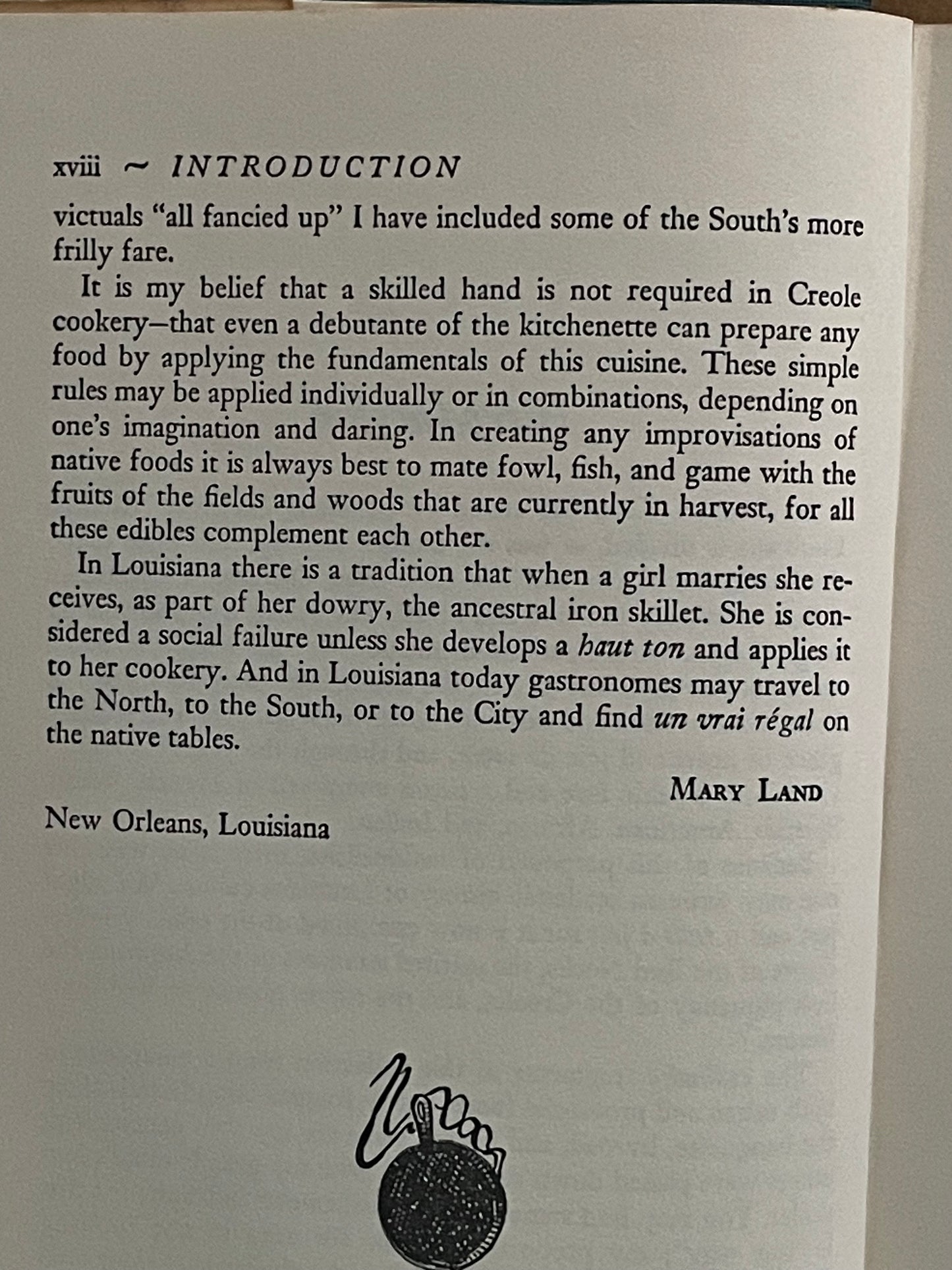 Mary Land's Louisiana Cookery