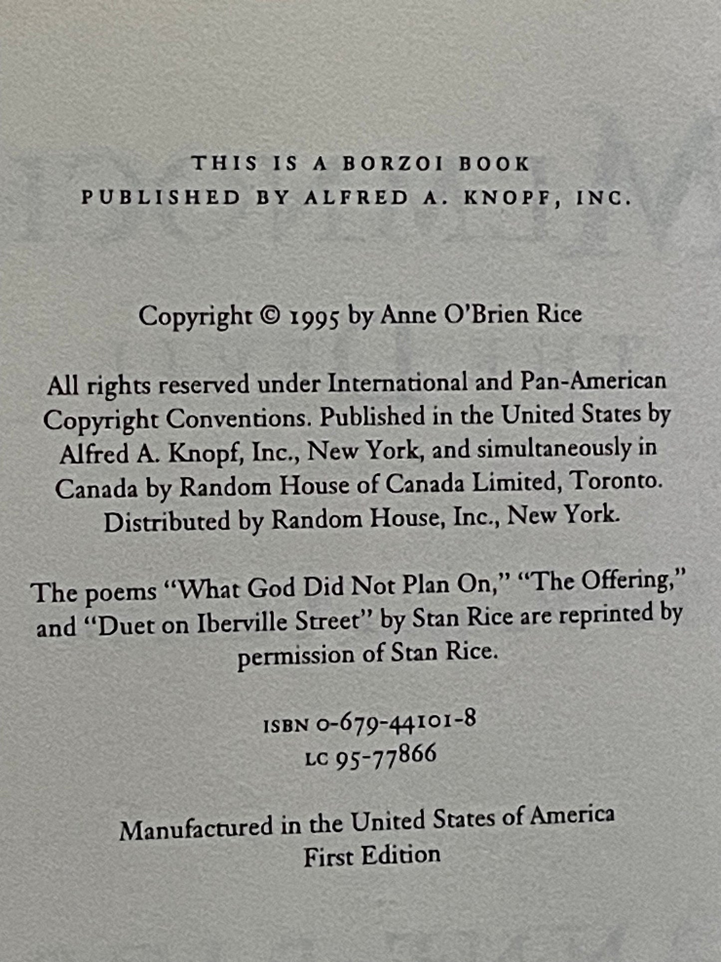 Memnoch the Devil by Anne Rice